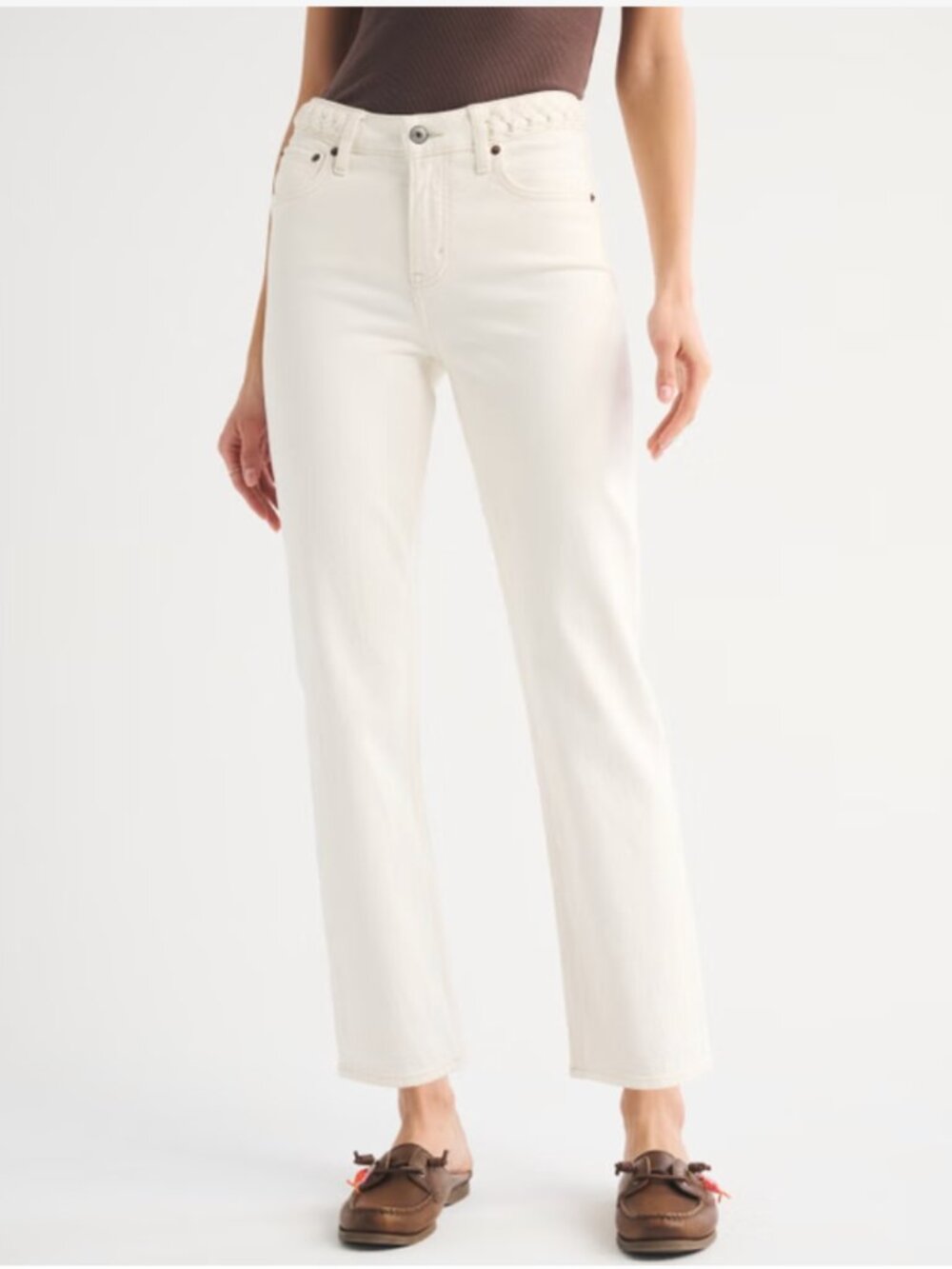 High Rise 90s Cropped Straight Jean